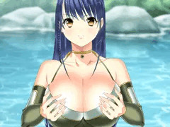 大きな乳をもちあげるくノ一