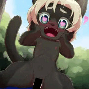 くろいねこけもさん