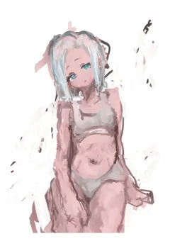 寒色褐色ガール
