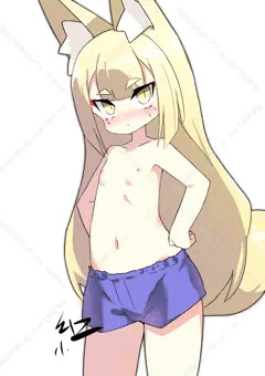 男子水着きつねっこ