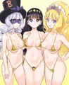 菓彩あまね巨乳パフィーニップルゴールデンマイクロビキニハミ陰毛部