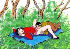 母と息子のピクニック