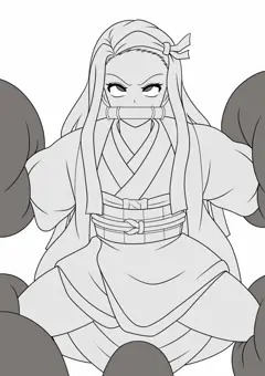 緩めのｵﾒコ　無限発射編 線画