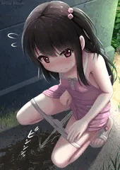 路地裏で限界おしっこ