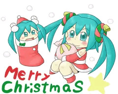サンタミクさんと靴下ダヨさん
