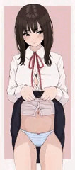 恥ずかしがりながらパンツ見せてくれる子