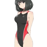 競泳水着の練習
