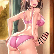 勃起したチ○ポが下着に収まらず困惑するふたなり
