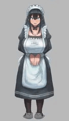 四白眼のメイドさん