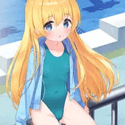 競泳水着にパーカー