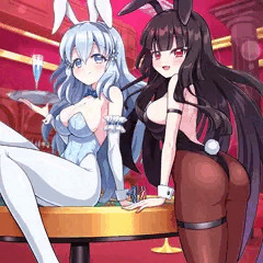 遊佐&アトレ(バニー服)