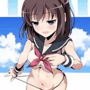 セーラー水着の園城寺怜さん