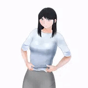 上着を整える美咲ちゃん
