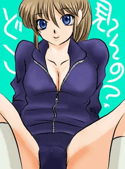 女子が脚を開いてこちらを見ている