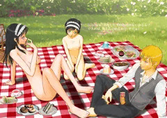 草上の昼食(笑)