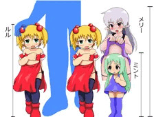 娼婦達の身長差図