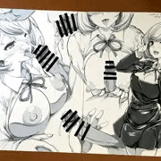 夜の落書き29　唐可可、しこしこ顔射！