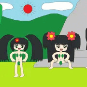 葉っぱの親子