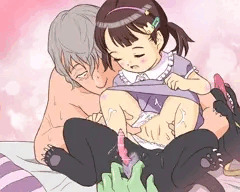 幼女と犬