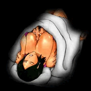 寝床に忍び込むネバネバ男