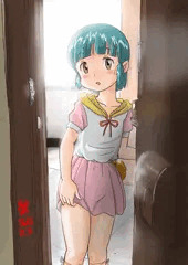 投稿写真系雑誌をみる娘