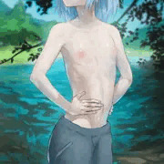 徐々に女体化する水着チャレンジ