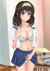 鷺沢文香_セーラー服脱ぎかけ鷺沢さん
