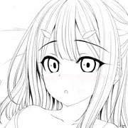 巫女服の美遊ちゃんと　線画