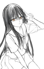 黒髪ロング