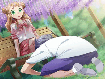 【おまたゆるめはままならない】土下座で頼み込まれるゆるめ