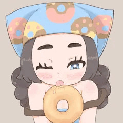 アンシャちゃんドーナツ食べて