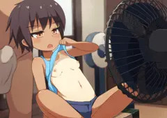 銭湯のせんぷうきを独占するいろいろ無知なロリ