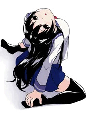 後ろにのけぞってる女の子