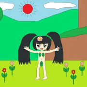 葉っぱ族の女の子