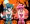 ２０２２ハロウィン赤いタヌキと緑のキツネ