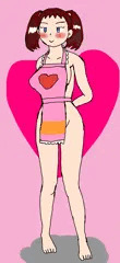 ツインテ裸エプロンちゃん