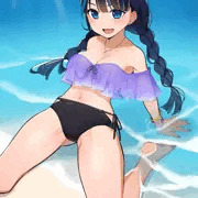 浜辺にて