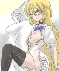 バイト先の喫茶店の奥でこっそり抱かれるオリジナル金髪娘