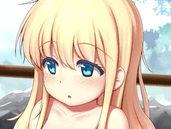 【Fantia】温泉でまったりして脚を広げちゃってる子