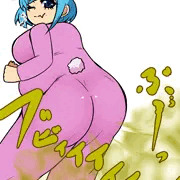 おならをするうさぎコスうちのこ