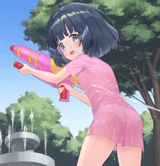 公園で水遊び💦