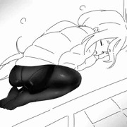 なでしこちゃん黒タイツ尻コキ