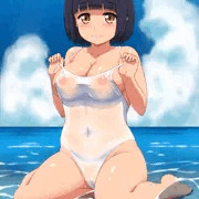 スク水が小さかったようです。