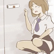 トイレの前でお漏らし