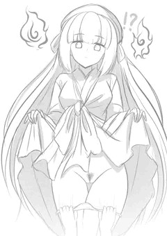 ぱんつを見せて驚かすつもりがぱんつをずり下ろされて逆に驚かされる幽霊ちゃん