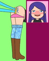 触手と女性
