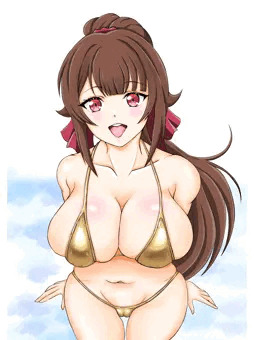 天城ちゃんも金ビキニ&パイズリ！