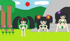 葉っぱの親子