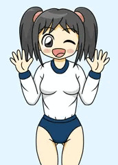 黒髪ツインテちゃん（仮）