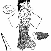 弓道着のまま
